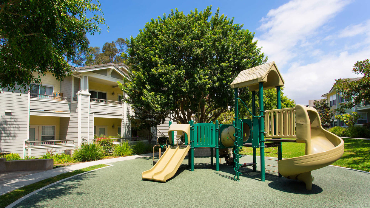 Childrens playground area in complex