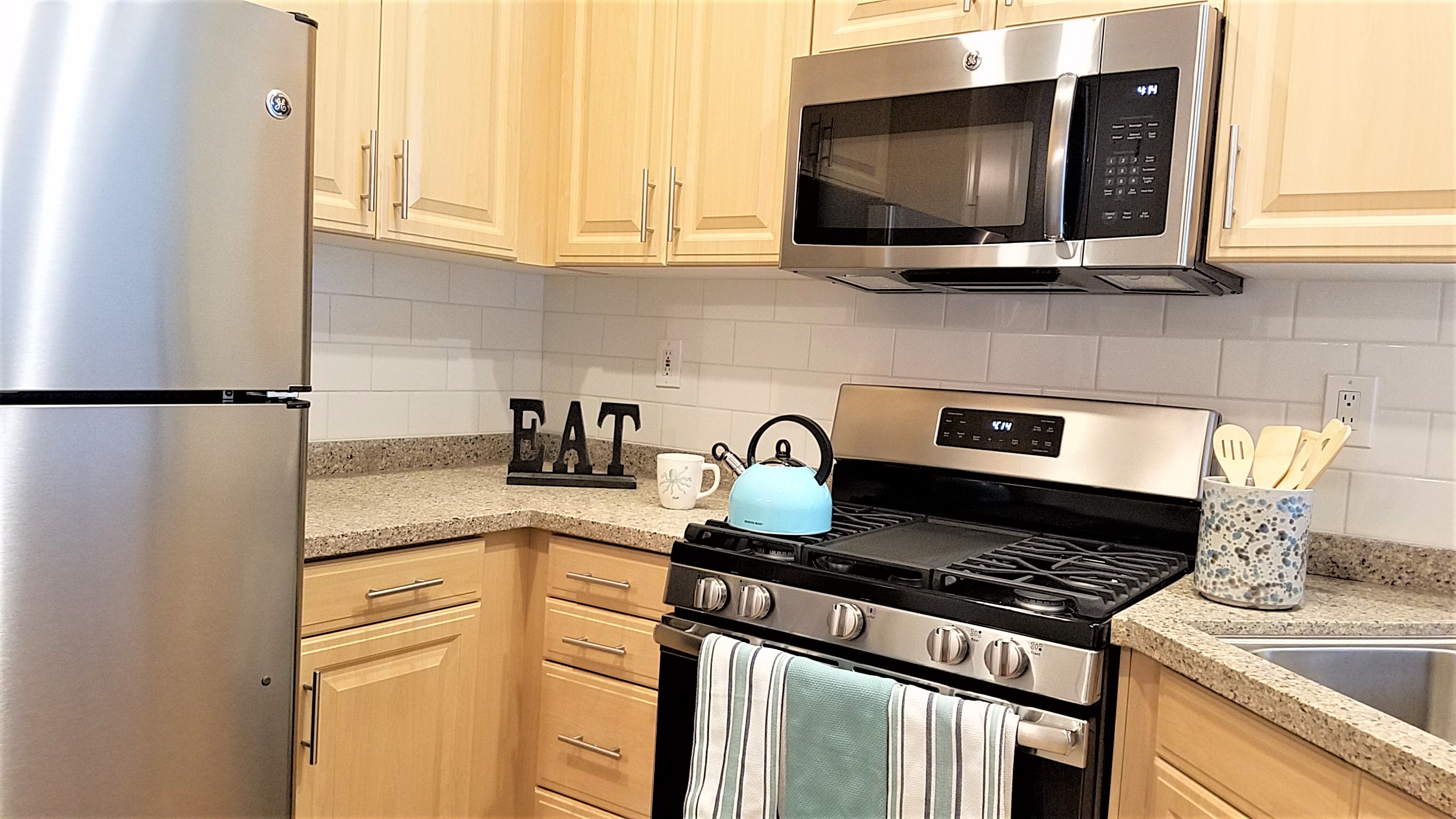 Kitchen showing STAINLESS-STEEL APPLIANCES